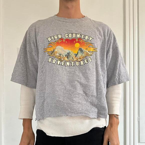 Vintage Cropped Biker I hate Grateful Dead Band Tee Shirt - Picture 7 of 7